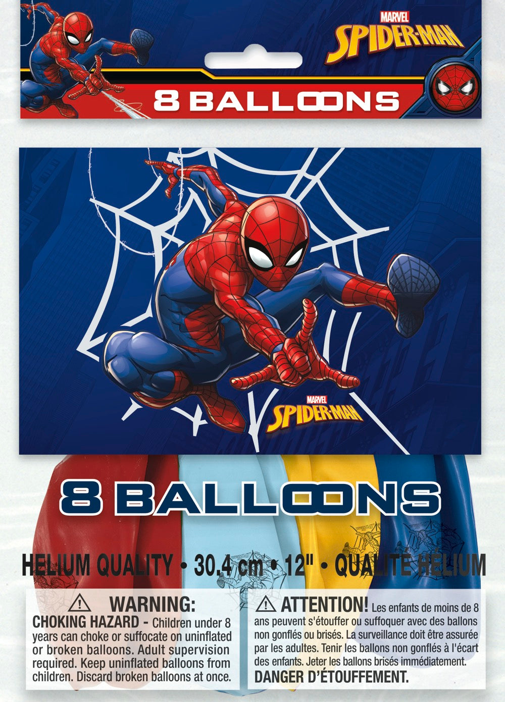Spider-Man 12in Latex Balloons 8ct