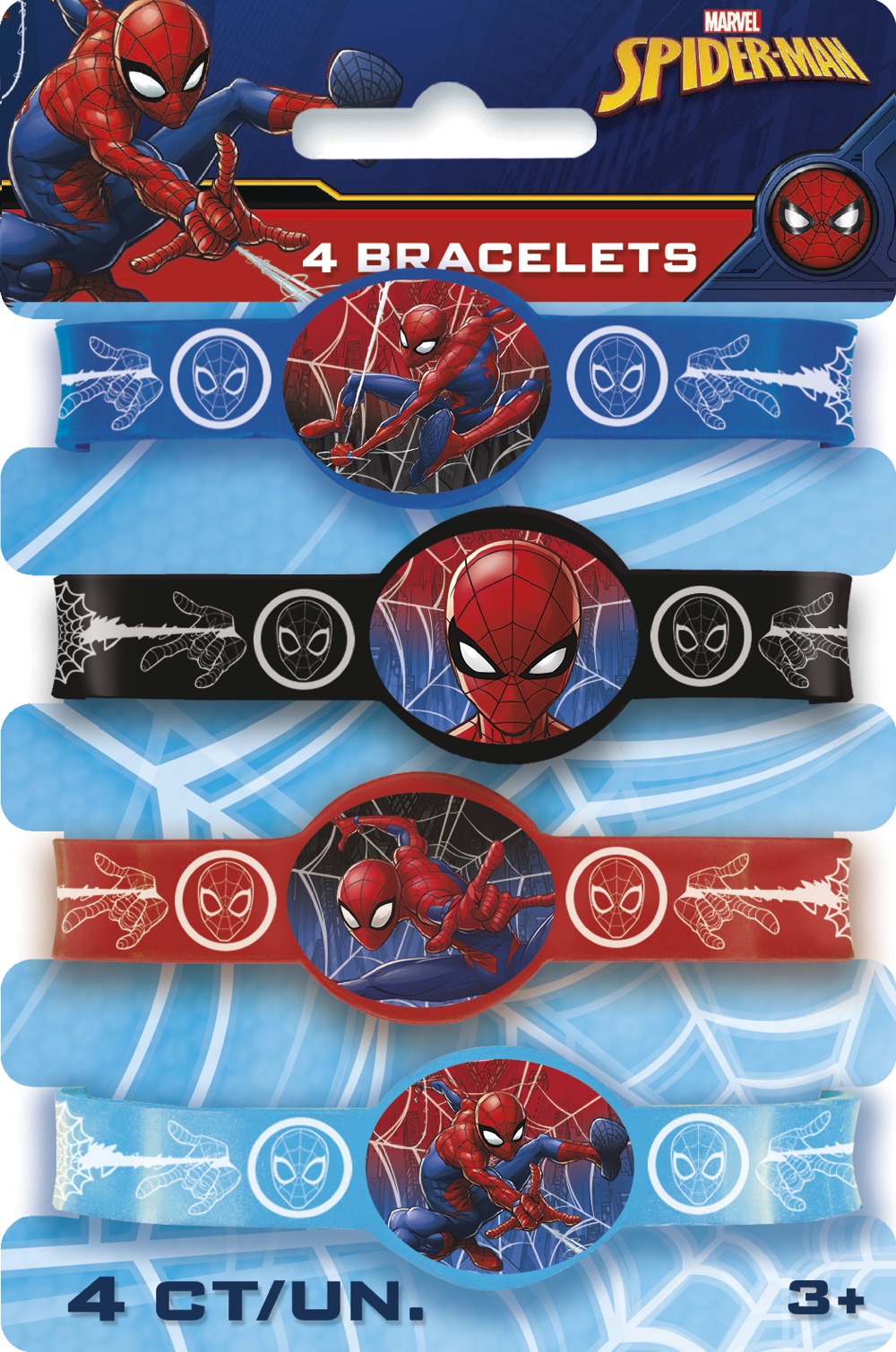 Spider-Man Stretchy Bracelets 4ct
