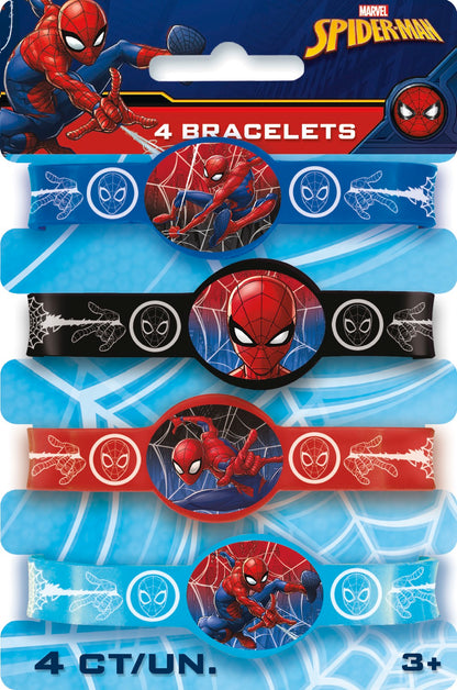 Spider-Man Stretchy Bracelets 4ct