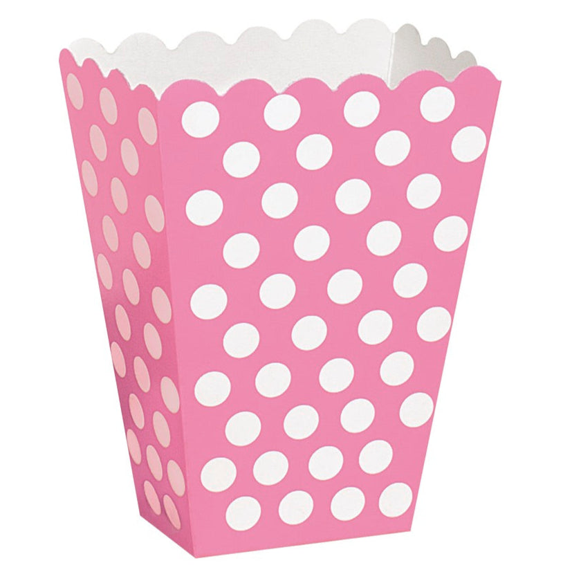 Hot Pink Dots Treat Boxes 8ct