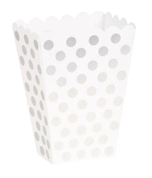 Silver Dots Treat Boxes 8ct