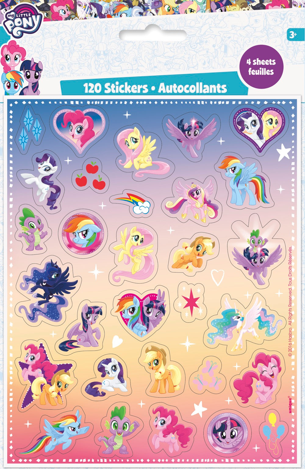 My Little Pony Sticker Sheets 4ct