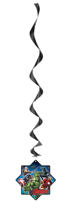Avengers Hanging Swirl Decorations 26in 3ct