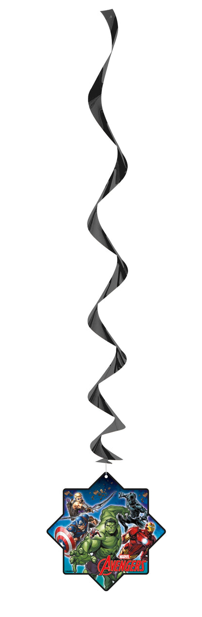 Avengers Hanging Swirl Decorations 26in 3ct