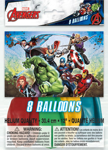 Avengers 12in Latex Balloons 8ct