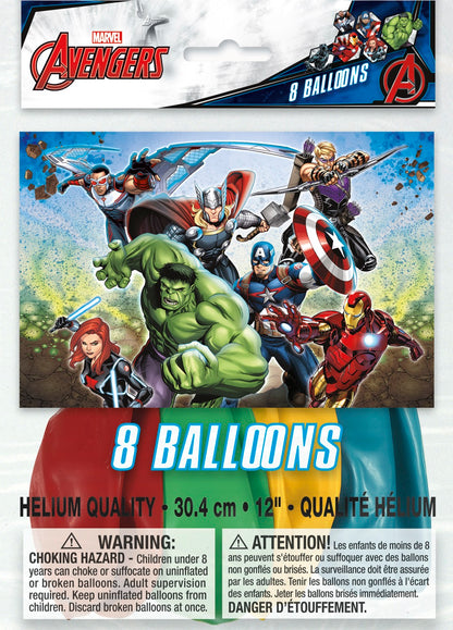 Avengers 12in Latex Balloons 8ct