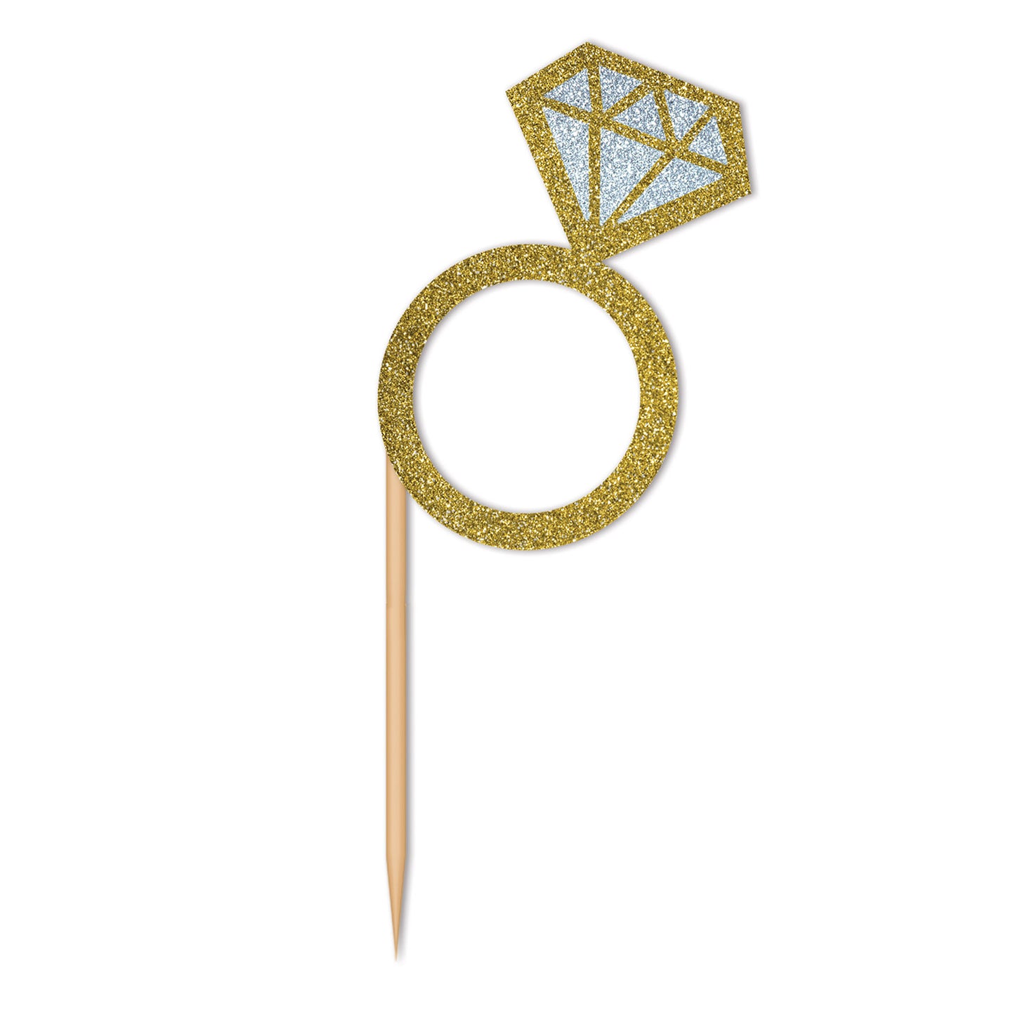 Diamond Ring Cupcake Toppers 24ct