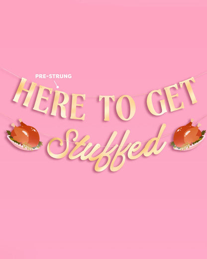 Here to Get Stuffed Banner | thanksgiving, turkey
