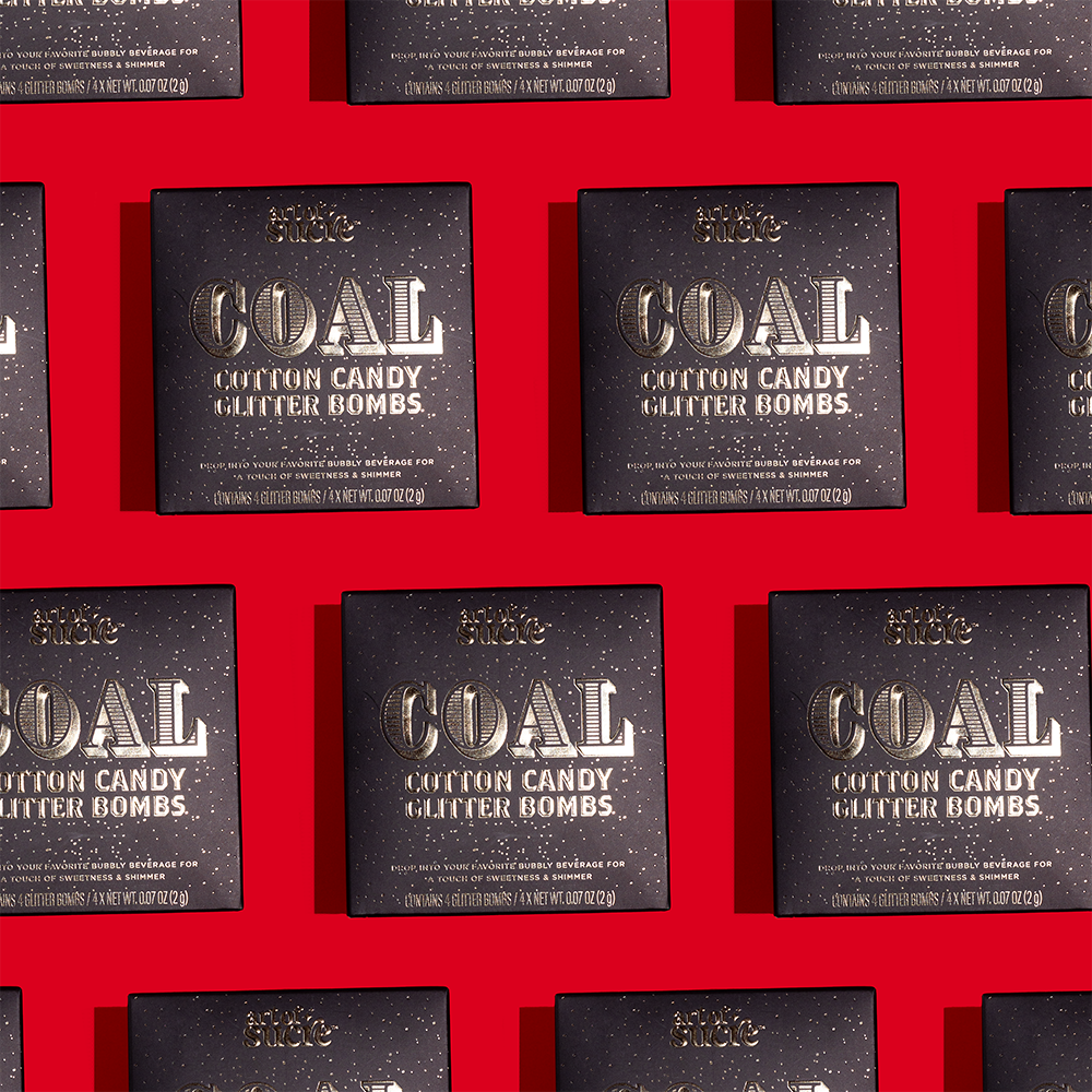 Coal Cotton Candy Drink Glitter Bombs