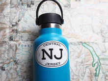Central Jersey NJ Classic White Oval New Jersey Stickers