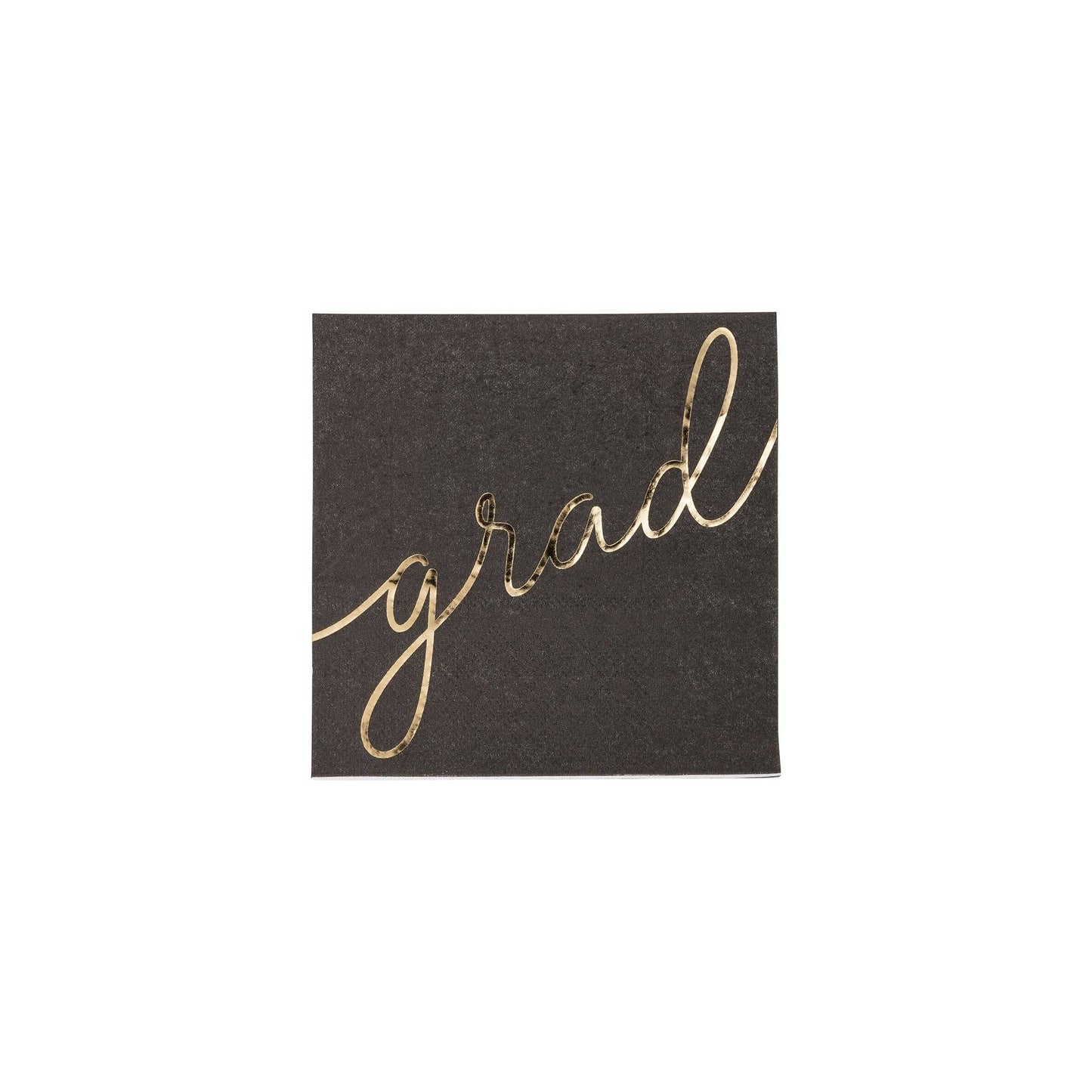 Script Grad Paper Cocktail Napkins 24ct