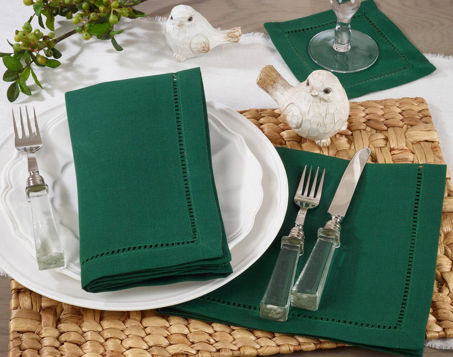 Hemstitch Border 18-Inch Dinner Napkin