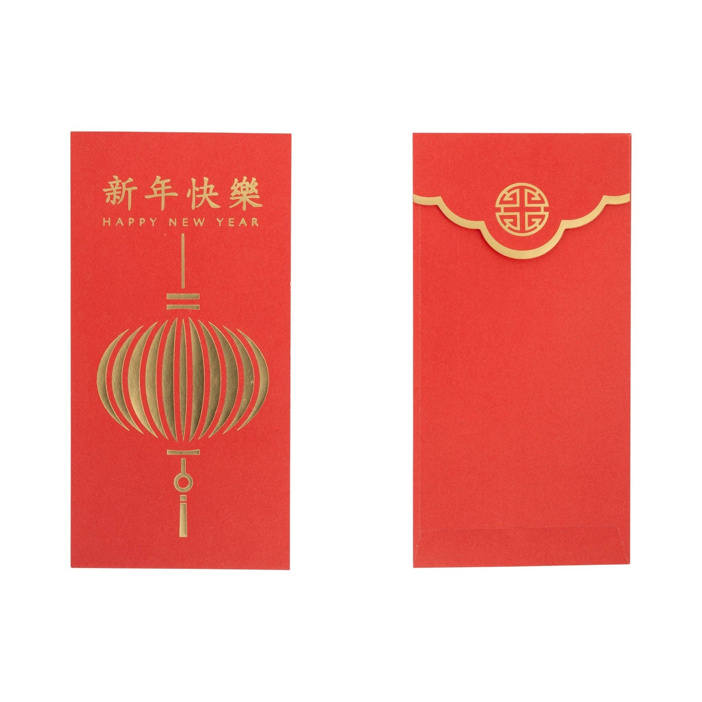 Gold Lantern Red Envelopes 6ct