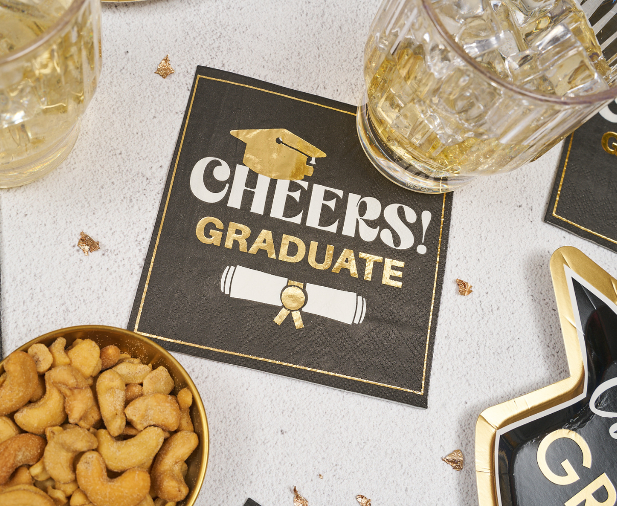 Cheers Graduate Cocktail Napkins /26pk