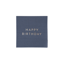 MIDNIGHT BLUE SIGNATURE HAPPY BIRTHDAY COCKTAIL NAPKINS