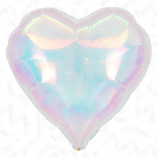 Solid Heart Shape non-foil Balloon - 18 in. Iridescent Airfill only (2 count)