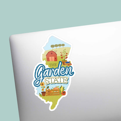 Garden State New Jersey Sticker - Cute NJ Farm Decals