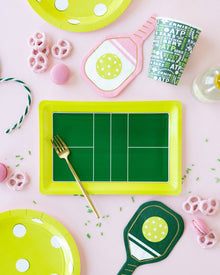 Pickleball Court Shaped Paper Plates 8ct