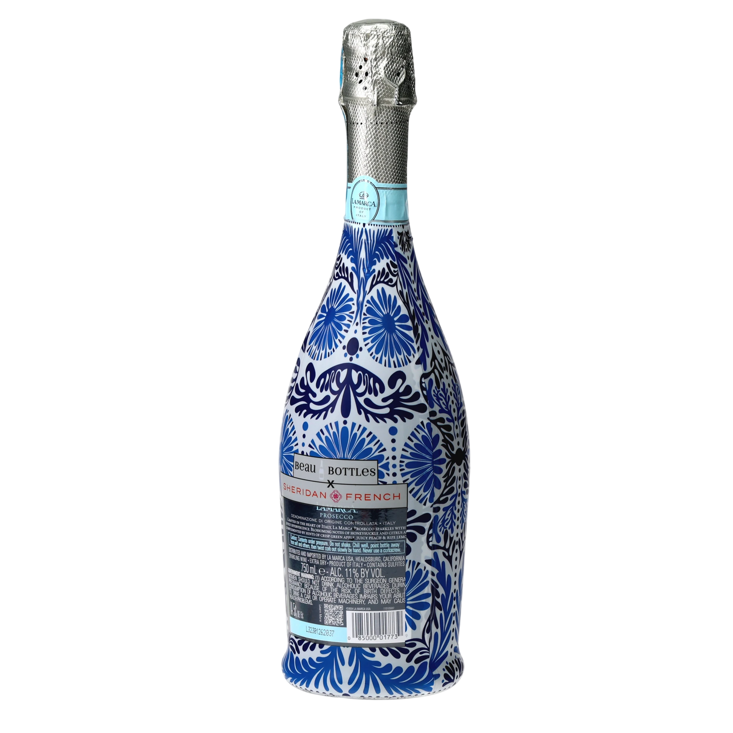 Beau Bottle x Sheridan French Collection - Navy Jardin - Prosecco Collection