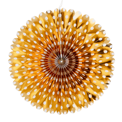 Gold and White Party Fan Set