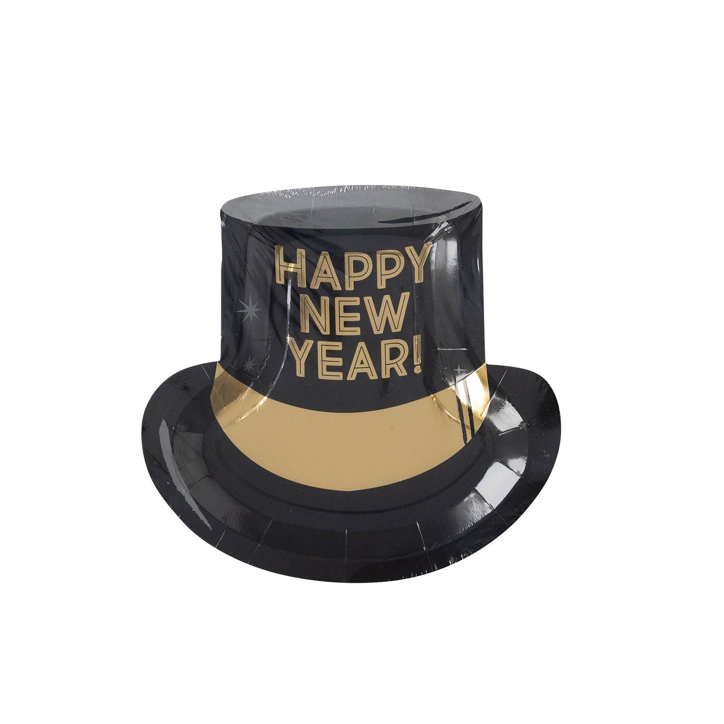 Happy New Year Hat Shaped Paper Plates 8ct