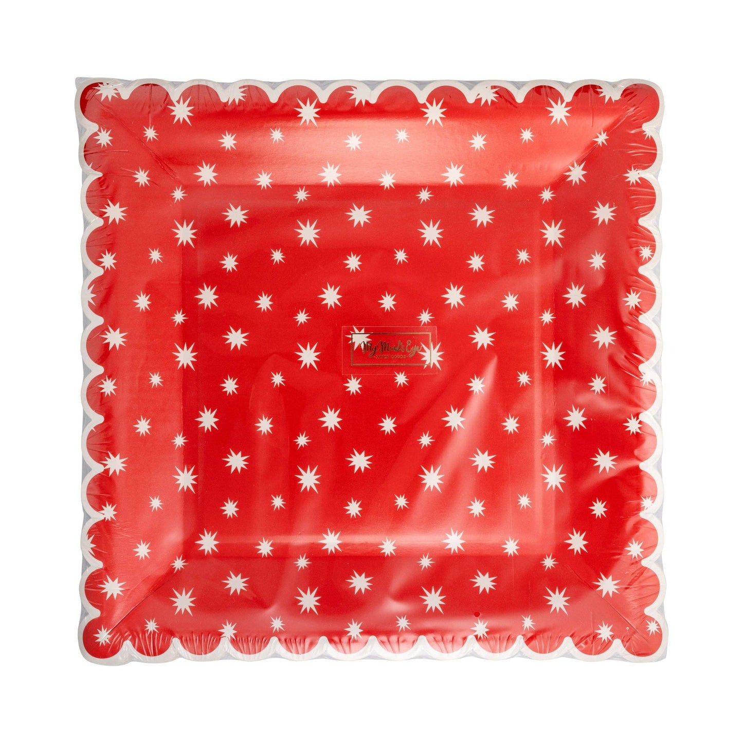 Large Red Star Plate 8ct