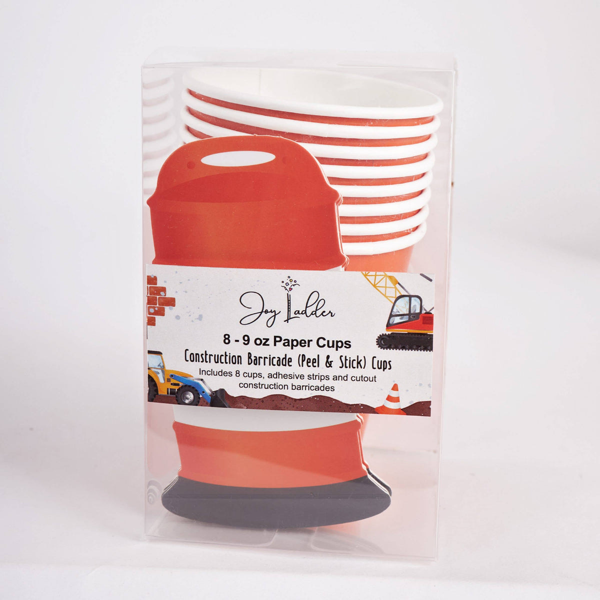 Construction Barricade Paper Cups – 9 oz Disposable