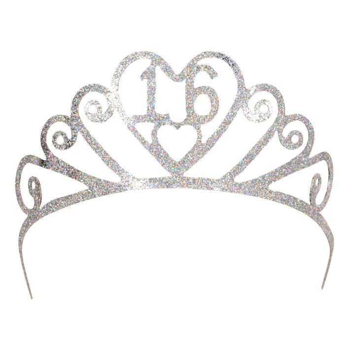 Glittered Metal 16 Tiara
