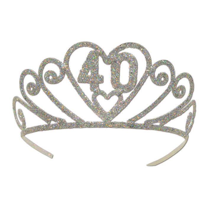 Glittered Metal 40 Tiara