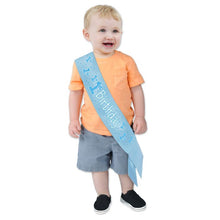 1st Birthday Satin Sash Blue
