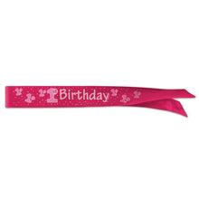 1st Birthday Satin Sash Pink