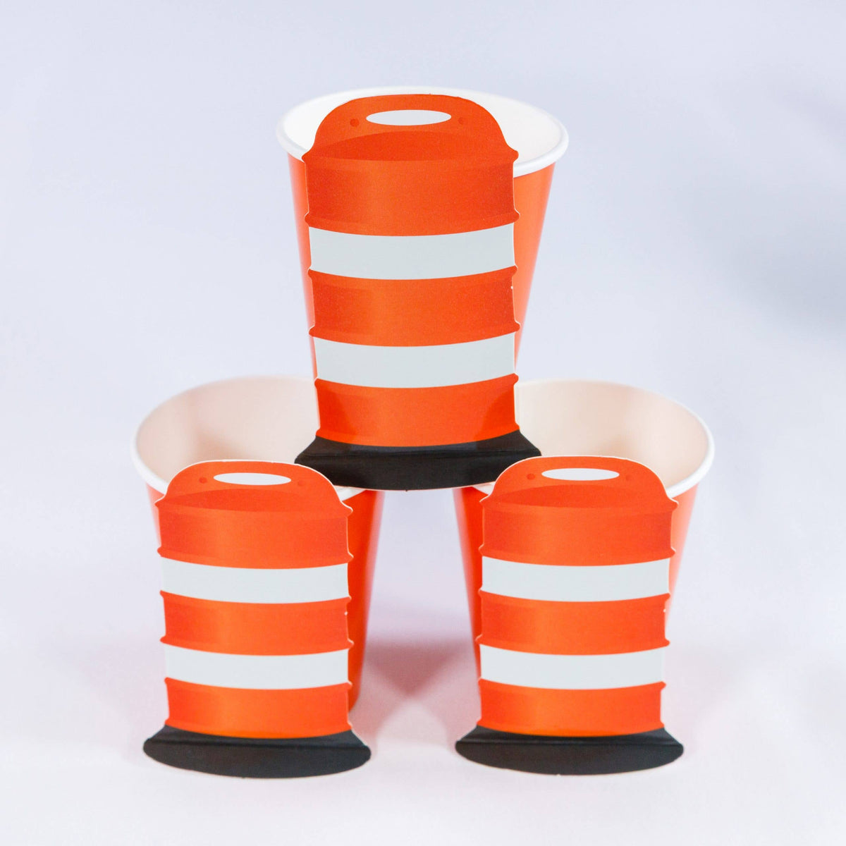 Construction Barricade Paper Cups – 9 oz Disposable