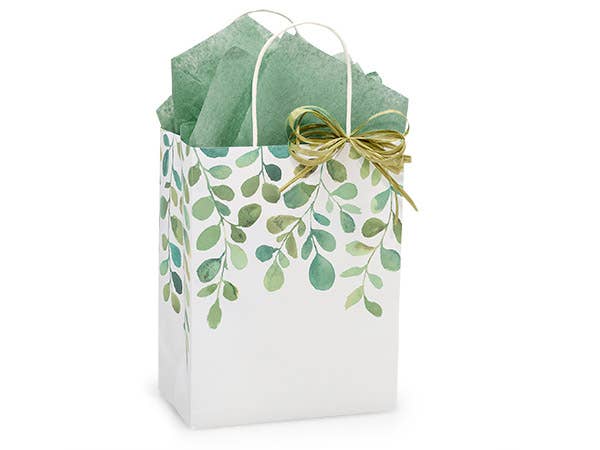 Watercolor Greenery Paper Gift Bags