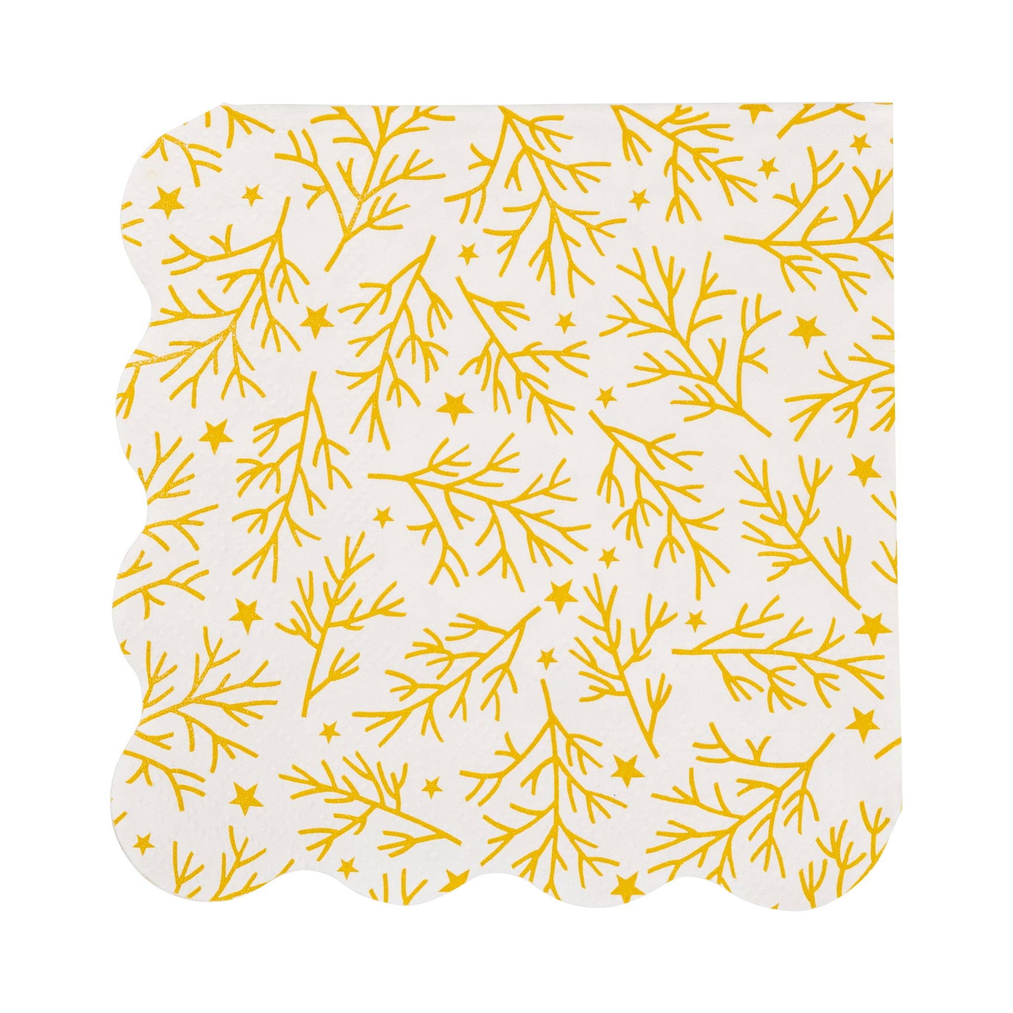 Foiled Sprigs and Foliage Cocktail Napkin