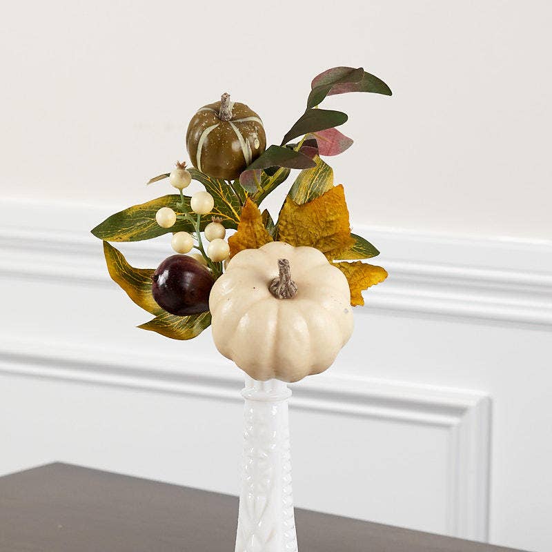 12" Artificial Pumpkin Berry Pick
