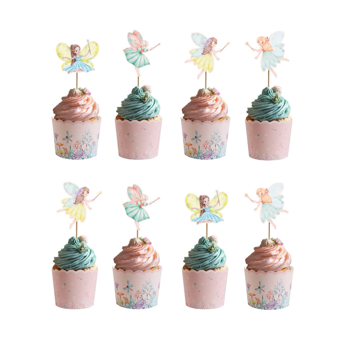 Fairy Garden Cupcake Kit – Baking Cups & Toppers