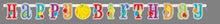 Happy Birthday Jumbo Jointed Banner with Number Stickers