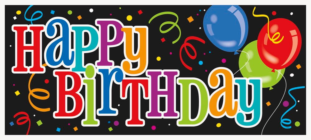 Bold Birthday Wall Banner 60 x 27