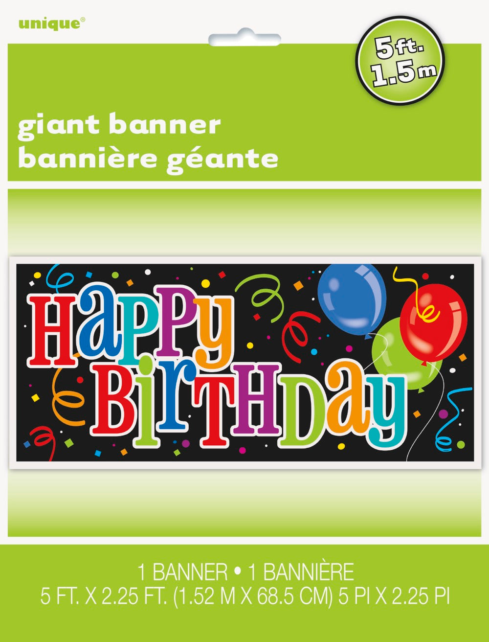 Bold Birthday Wall Banner 60 x 27