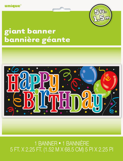 Bold Birthday Wall Banner 60 x 27