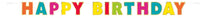 Gold Foil & Rainbow Happy Birthday Banner 7.25ft