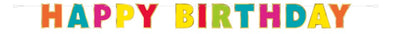 Gold Foil & Rainbow Happy Birthday Banner 7.25ft