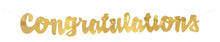 Gold Script Congratulations Banner