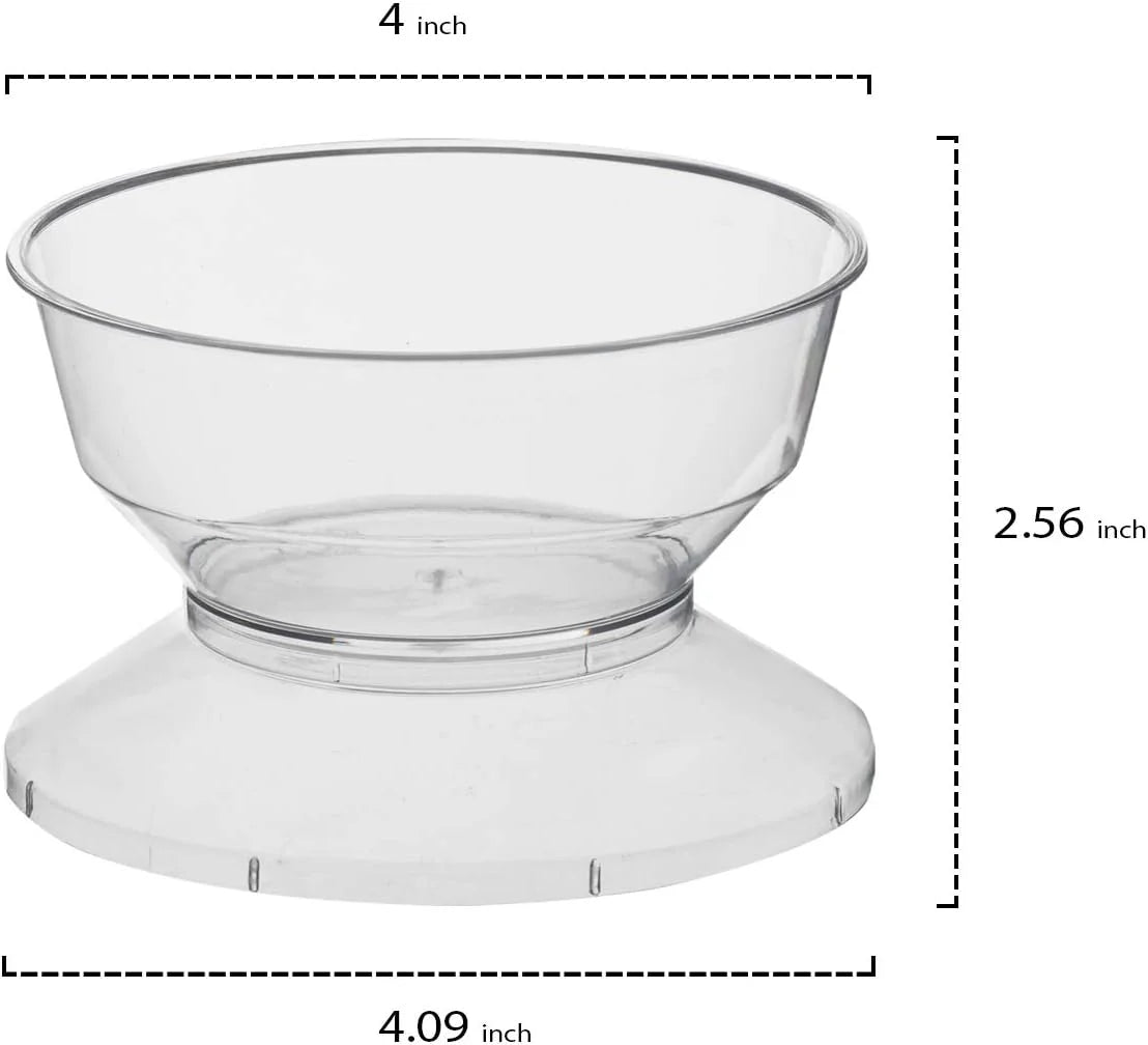 8 oz Cups with Lids/Bases Clear 20 ct.