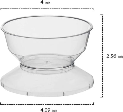 8 oz Cups with Lids/Bases Clear 20 ct.