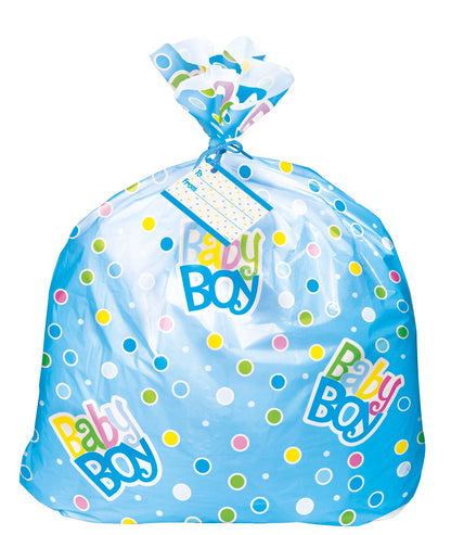Blue Polka Dots Baby Shower Gift Bag 44in x 36in