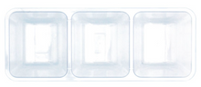 Clear Plastic 3 Sectioned Serving Tray