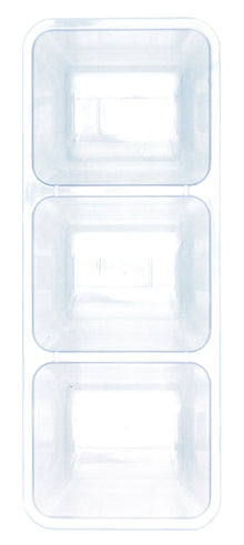 Clear Plastic 3 Sectioned Serving Tray