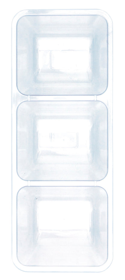 Clear Plastic 3 Sectioned Serving Tray