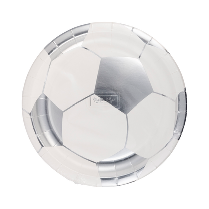 Soccer Ball 8in Plates 8ct